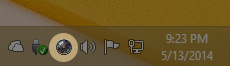 iCamSource Pro icon in the Windows system tray